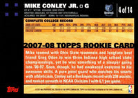 Mike Conley Jr 2007 2008 Topps Basketball Limited Edition Mint White Bordered Rookie Card #4 of 14