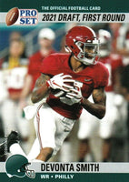 Devonta Smith 2021 Pro Set DRAFT DAY Short Printed Mint Rookie Card #PSDD7 Philadelphia Eagles RARE Philly Variation only 237 made