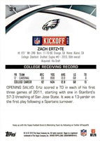 Zach Ertz 2013 Topps Kickoff Series Mint Rookie Card #31