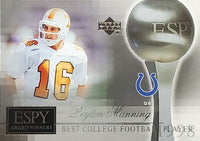 2005 Upper Deck ESPN ESPY Award Winners Insert Set with Brett Favre, Peyton Manning and Tom Brady Plus