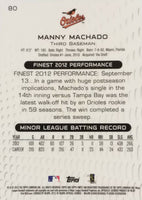 2013 Topps Finest Baseball Series Mint 100 Card Set with Gerrit Cole, Nolan Arenado and Manny Machado Rookies Plus