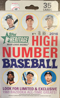 2018 Topps HERITAGE HIGH NUMBER Series Baseball Sealed Hanger Box