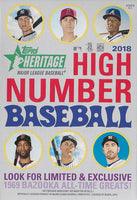 2018 Topps Heritage HIGH NUMBER Baseball Factory Sealed 8 Box Hanger Case Possible Rookie cards include Juan Soto and Shohei Ohtani PLUS