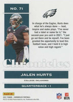 Jalen Hurts 2021 Panini Chronicles Series Mint 2nd Year Card #71