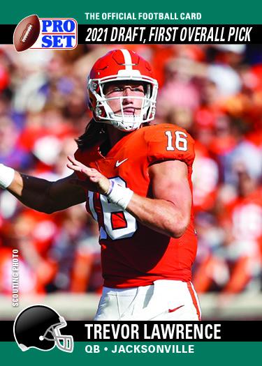 rare pro set football cards Trevor Lawrence 2021 Pro Set DRAFT DAY Short Printed Mint Rookie Card