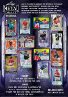 2021 Leaf METAL DRAFT Baseball Hobby Edition JUMBO Factory Sealed Box with 9 AUTOGRAPHED Cards Per