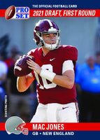 Mac Jones 2021 Pro Set DRAFT DAY Short Printed Mint Rookie Card #PSDD9