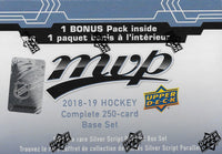 2018 2019 Upper Deck MVP Hockey Factory Set with Shortprints and Bonus Inserts