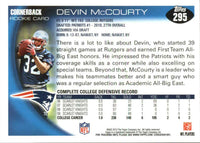 Devin McCourty 2010 Topps Football Mint Rookie Card #295