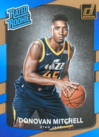 Donovan Mitchell 2017 2018 Panini Donruss Rated Rookie Series Mint Rookie Card #188
