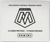 2022 Panini MOSAIC Football Series Cello Fat 12 Pack Box (180 Cards) with 48 Parallels Per Box including 36 EXCLUSIVE CAMO PINK Parallels Per Box Plus Possible Autographs and Memorabilia Cards