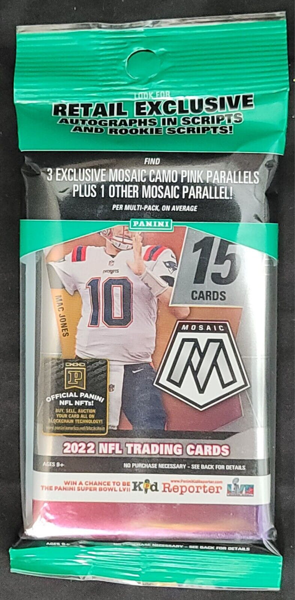 2022 Panini MOSAIC Football Series Cello Fat 12 Pack Box (180