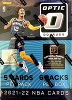 2021 2022 Panini Donruss Optic NBA Basketball Series Sealed Blaster Box