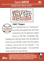 David Ortiz 2008 Topps Baseball Trading Card History Insert Card #TCH42