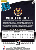 Michael Porter Jr. 2018 2019 Donruss Rated Rookie Series Mint Rookie Card #182