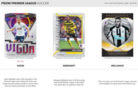 2021 2022 Panini Premier League PRIZM Soccer FAT Pack Value Box of 180 Cards with EXCLUSIVE Red, White and Blue Prizms