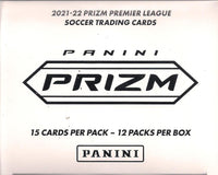 2021 2022 Panini Premier League PRIZM Soccer FAT Pack Value Box of 180 Cards with EXCLUSIVE Red, White and Blue Prizms