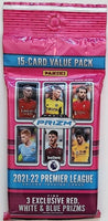 2021 2022 Panini Premier League PRIZM Soccer FAT Pack Value Box of 180 Cards with EXCLUSIVE Red, White and Blue Prizms
