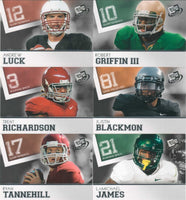 2012 Press Pass Football Series Set Loaded with Top Rookie Year Prospect Cards including Andrew Luck and Kirk Cousins PLUS