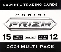2021 Panini Prizm Football Factory Sealed Multi-Pack Cello Box (180 Cards)