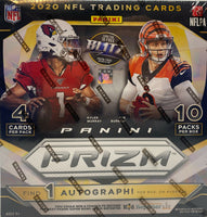 2020 Panini Prizm Football Factory Sealed MEGA Box with 40 Cards Total including One Autograph