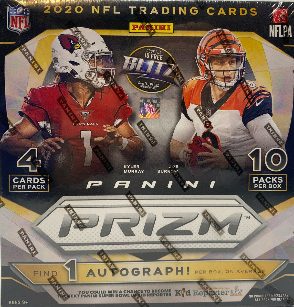 2020 Panini Prizm Football Factory Sealed MEGA Box with 40 Cards Total  including One Autograph