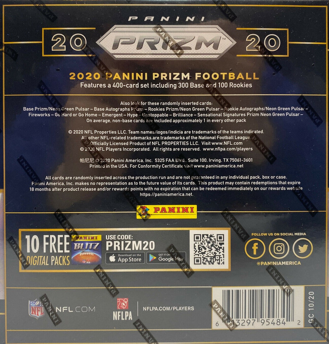 2021 Panini Prizm Football Mega Box with (40) Cards