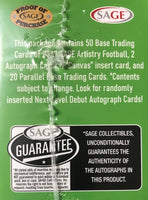 2022 Sage Artistry NFL Football Draft Picks Series Blaster Box with 73 Cards including 2 AUTOGRAPHS and 1 CANVAS Insert Card Possible 2023 Draft Pick CJ Stroud plus Kenny Pickett and Others