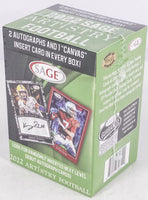 2022 Sage Artistry NFL Football Draft Picks Series Blaster Box with 73 Cards including 2 AUTOGRAPHS and 1 CANVAS Insert Card Possible 2023 Draft Pick CJ Stroud plus Kenny Pickett and Others