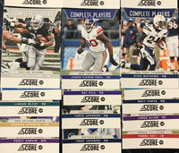 2012 Score Football Complete Players Insert Set with Cam Newton and Calvin Johnson Plus