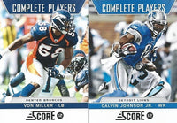 2012 Score Football Complete Players Insert Set with Cam Newton and Calvin Johnson Plus