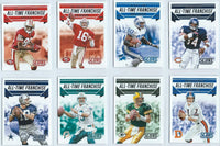 2015 Score All Time Franchise Insert Set with 8 Hall of Famers Favre, Montana Plus