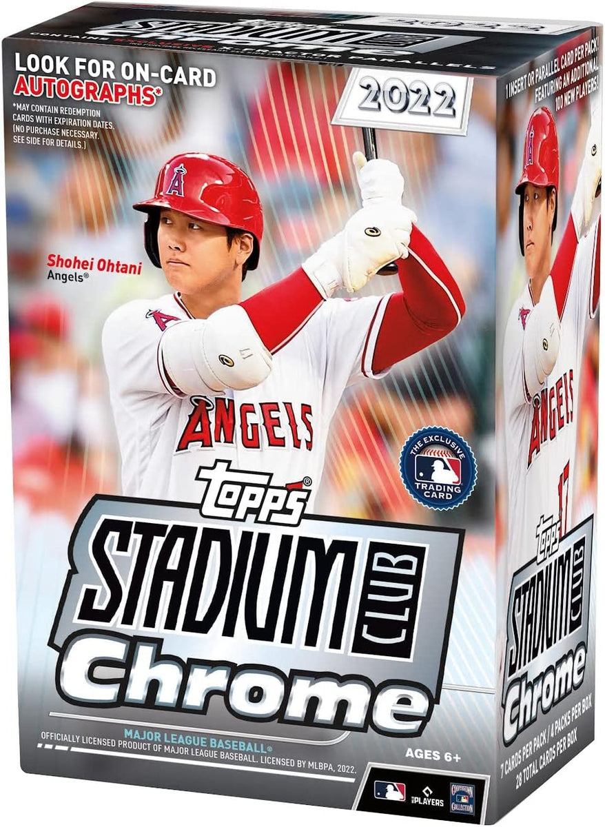 2022 Topps STADIUM CLUB CHROME Baseball Series Blaster Box of Packs with 4  Exclusive X-Fractor Parallels PLUS
