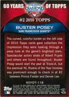 2011 Topps 60 Years of Topps Series #2 59 Card Insert Set Featuring Mantle, Robinson, Jeter and Other Stars and Hall of Famers