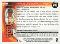 2010 Topps Opening Day Baseball Series Complete Mint Set with Madison Bumgarner and Buster Posey Rookie Cards