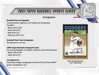 2021 Topps Baseball UPDATE Series 67 Card Hanger Box