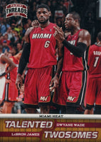2012 2013 Panini Threads Talented Twosomes Insert Set with Kobe Bryant and Lebron James Plus
