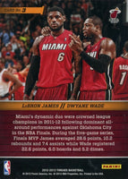2012 2013 Panini Threads Talented Twosomes Insert Set with Kobe Bryant and Lebron James Plus
