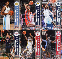 2012 2013 Panini Threads High Flyers Insert Set with Lebron James and Kobe Bryant Plus