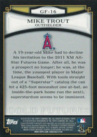 2012 Topps Gold Futures Complete 25 Card Insert Set with Mike Trout and Freddie Freeman Plus
