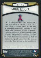 2012 Topps Gold Futures Complete 25 Card Insert Set with Mike Trout and Freddie Freeman Plus