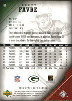 2005 Upper Deck Football Complete Mint 275 Card Set with Short Printed Star Rookies including Aaron Rodgers #202
