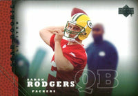 2005 Upper Deck Football Complete Mint 275 Card Set with Short Printed Star Rookies including Aaron Rodgers #202