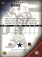 2005 Upper Deck Football Complete Mint 250 Card Set with 50 Base Star Rookies