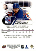 2020 2021 Upper Deck NHL STAR ROOKIES 25 Card Set with Alexis Lafrenière and Kirill Kaprizov PLUS