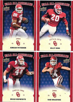 2011 Upper Deck Oklahoma Sooners Complete Mint Set PLUS Inserts with Adrian Peterson, Sam Bradford, Bosworth+