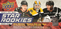 2021 2022 Upper Deck NHL STAR ROOKIES 25 Card Set with Cole Caufield, Jeremy Swayman and Trevor Zegras PLUS