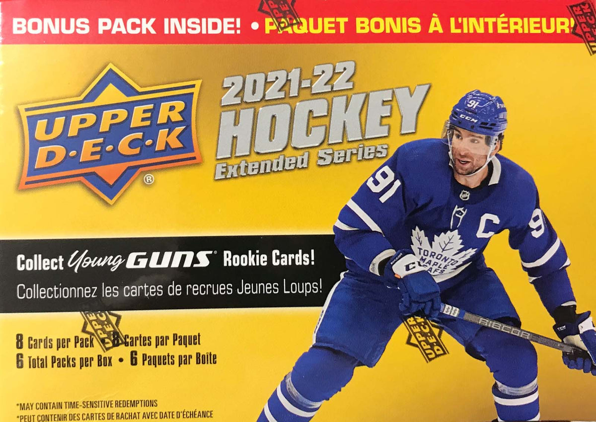  2021 2022 Upper Deck Hockey EXTENDED Series Factory Sealed  Unopened Blaster Box of Packs Possible Young Guns Rookies and Jerseys :  Collectibles & Fine Art