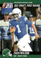 Zach Wilson 2021 Pro Set DRAFT DAY Short Printed Mint Rookie Card #PSDD2 New York Jets RARE Variation only 364 made