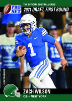 Zach Wilson 2021 Pro Set DRAFT DAY Short Printed Mint Rookie Card #PSDD2 New York Jets RARE Variation only 364 made